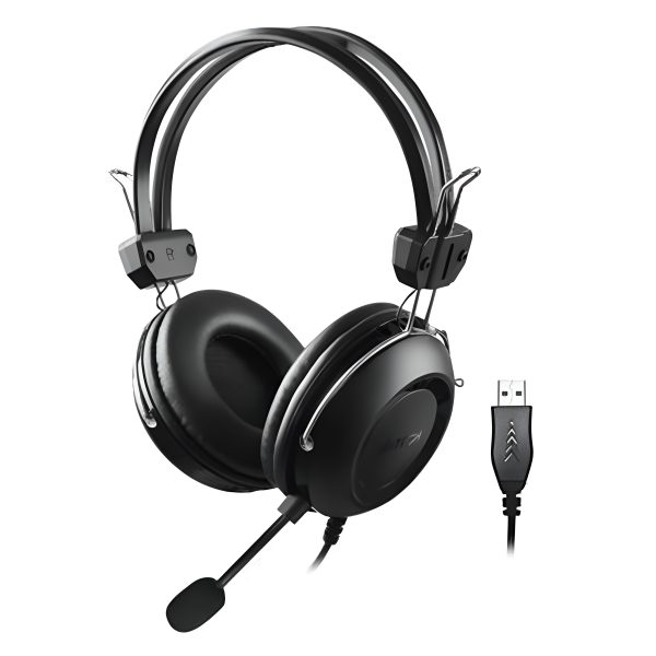 A4-TECH HU-35 USB Black Headphone - Image 2