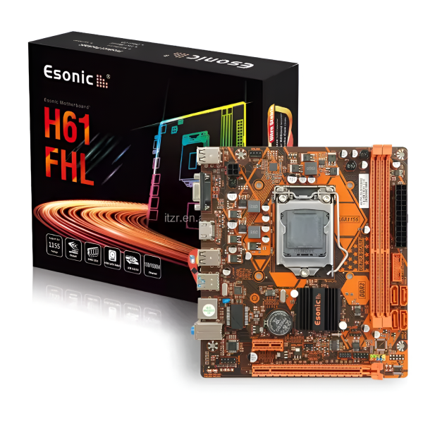 Esonic H61FHL Motherboard LGA 1155 DDR3 desktop Micro ATX Mainboard - Image 2