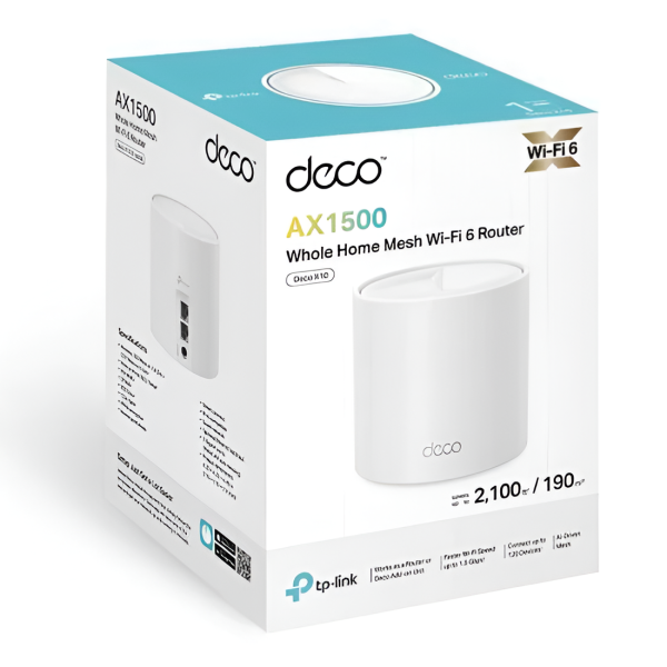 TP-Link Deco X10 AX1500 Dual Band Mesh (1-Pack) Router - Image 4