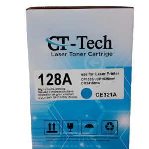 CT-Tech 128A Cyan Laserjet Toner Cartridge