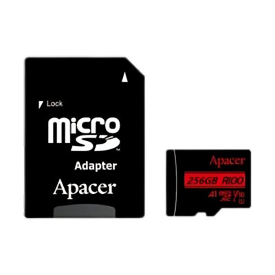 Apacer R100 MicroSDHC/SDXC UHS-1 U1 V10 A1 256GB Memory Card with Adapter